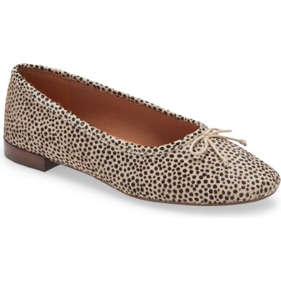 Madewell Shoes - Madewell The Adelle Ballet Flat - Cheetah Print Calf Fur with Bow